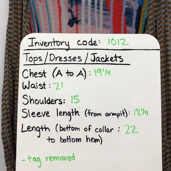 Anthropologie Conditions Apply Multicolor Peasant keyhole balloon sleeve blouse - Picture 15 of 16